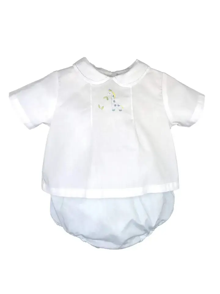 Embroidered Giraffe-Themed Diaper Bundle 1