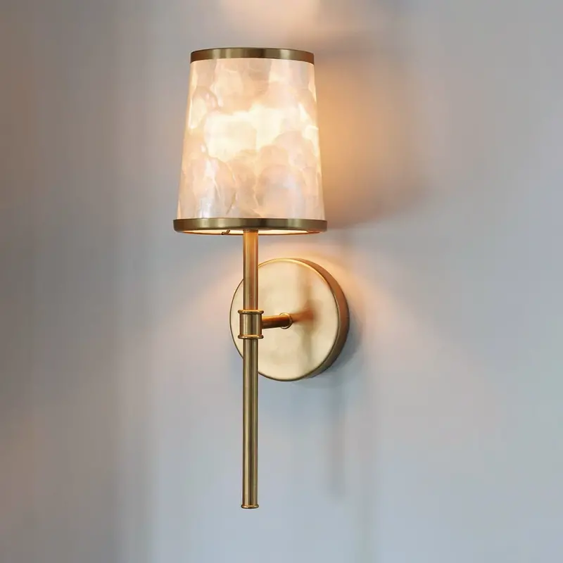 Evershaw Brushed Gold Wall Sconce – Transitional Indoor Accent Light, 16.25" Tall 1