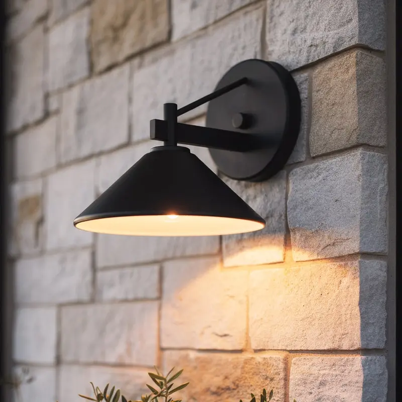 Fairmont Collection Matte Black Mini Outdoor Wall Light – 7.5" Industrial Exterior Sconce 1