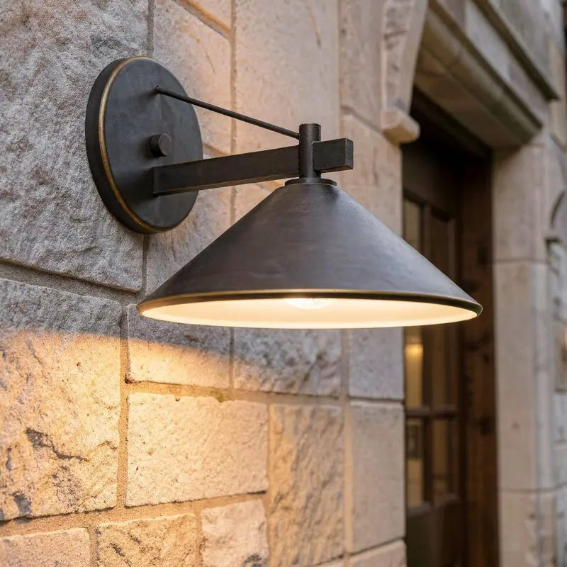 Fairmont Collection Olde Bronze Outdoor Wall Sconce – 10" Industrial Exterior Light 1