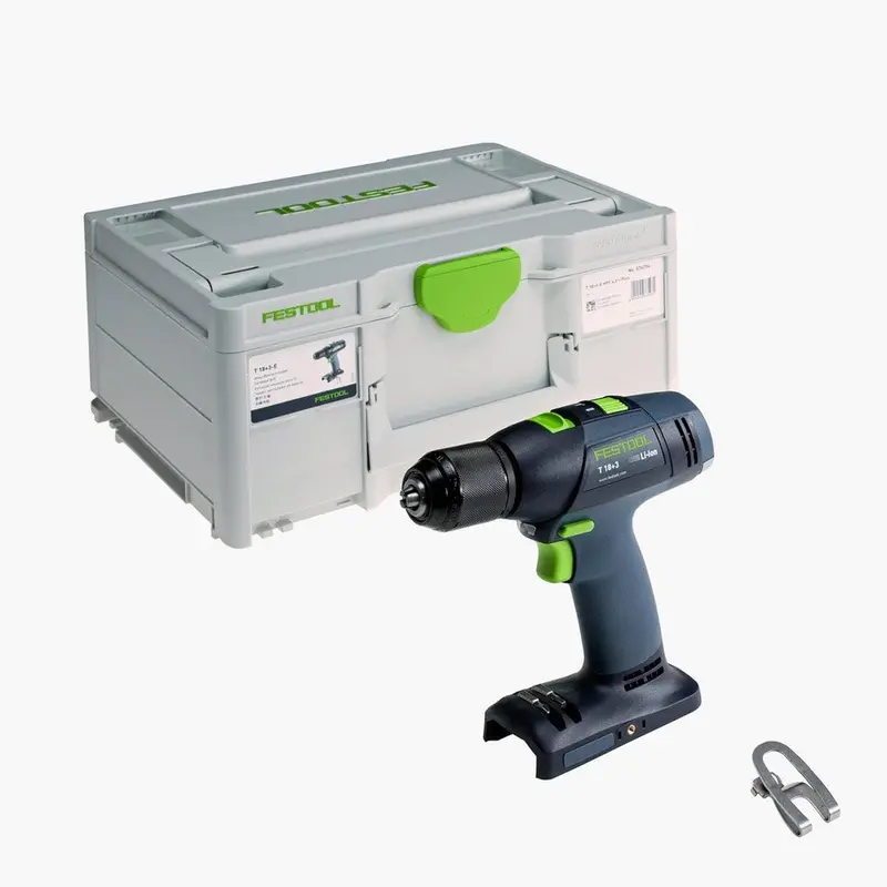 Festool T18+3-E-Basic Cordless Drill Driver – Compact Power Tool 1