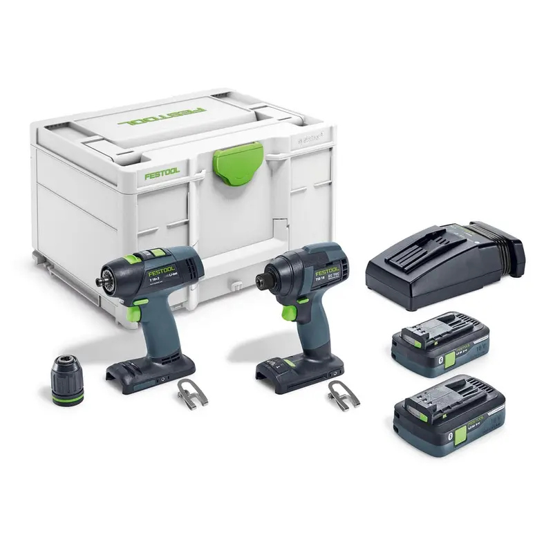 Festool Tid 18 Hpc 4.0 Ah + T18 Cordless Screwdriving Combo I-Set (577615) 1