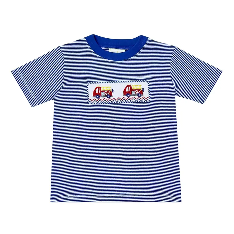 Firetruck Red & Royal Blue Harry'S Play Tee – Soft Cotton Graphic T-Shirt 1