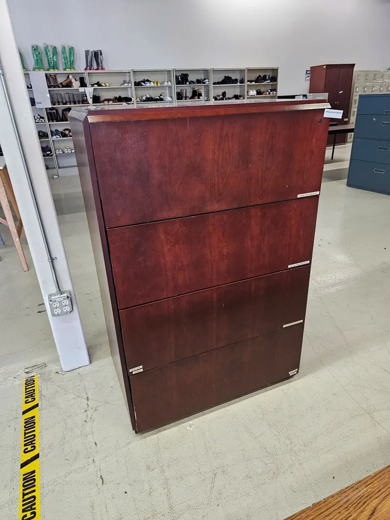 Four-Drawer Wooden Lateral File Cabinet – Heavy-Duty Storage 1