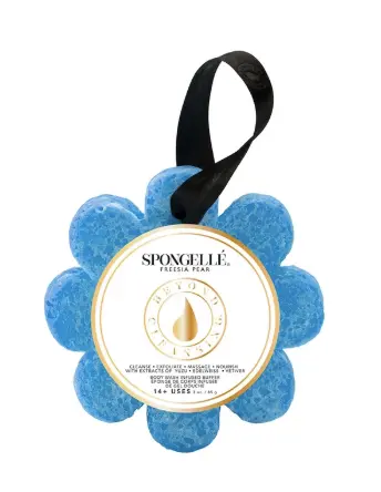 Freesia Pear Wildflower Spongellé Bath Sponge 1