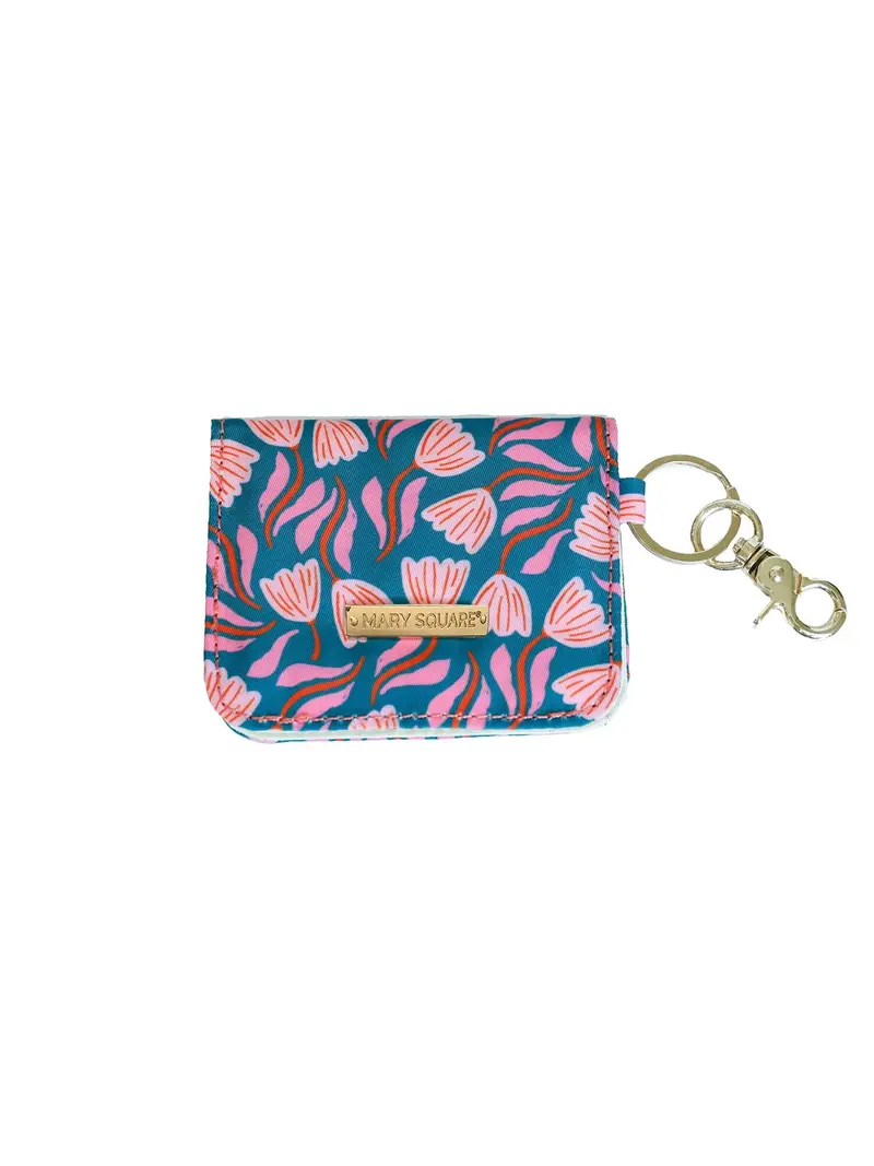 Garden Path Themed Id Wallet With Botanical Motif 1