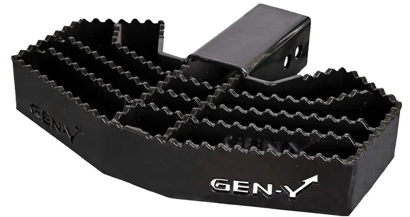Gen-Y Serrated Hitch Step For 2.5" Receiver – 500 Lb Capacity, Textured Black Powder-Coat Finish 1