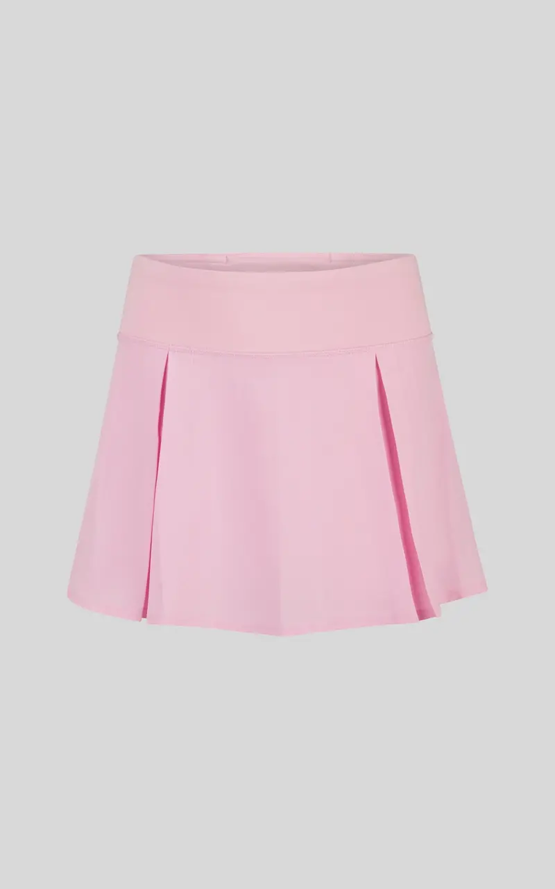 Girls’ Pink Pleated Tennis Skort With Built-In Shorts 1
