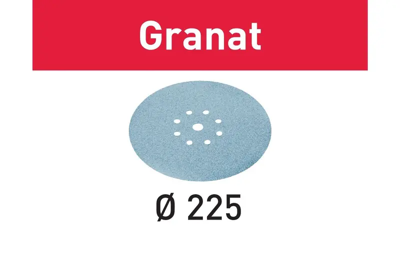 Granat Abrasive Disc Stf D225/8, P150 Grit, Pack Of 25 – 205659 1