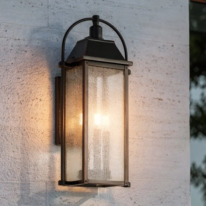 Halbrook Olde Bronze Compact Craftsman Wall Sconce – 23.25"H Outdoor Rustic Light 1