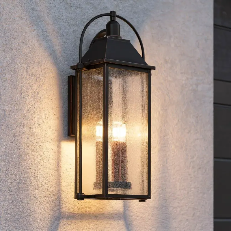 Halbrook Olde Bronze Craftsman Outdoor Wall Sconce – 28.75"H Tall Rustic Exterior Light 1