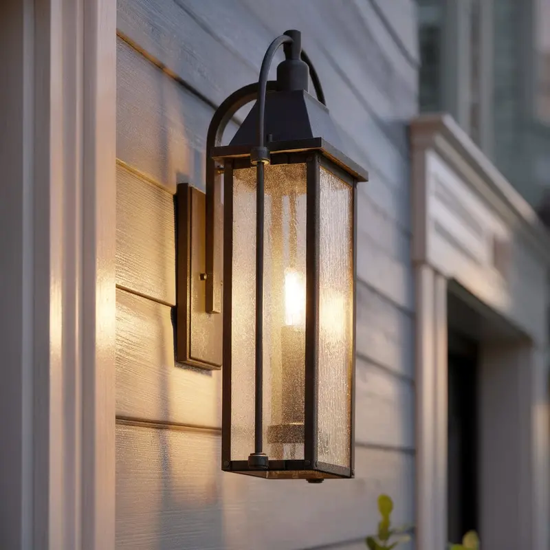 Halbrook Textured Black Compact Craftsman Wall Sconce – 23.25"H Outdoor Rustic Fixture 1
