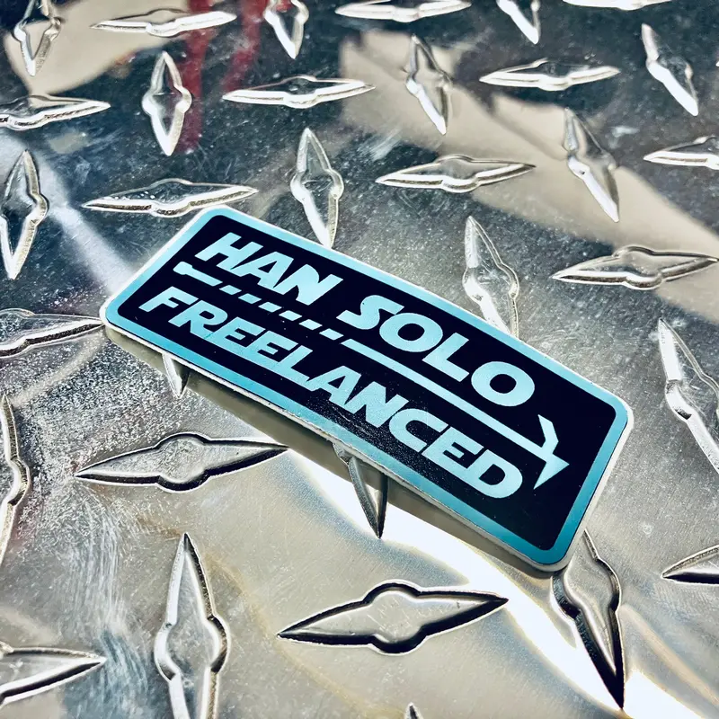 Han Solo Freelance-Themed Helmet Decal 1