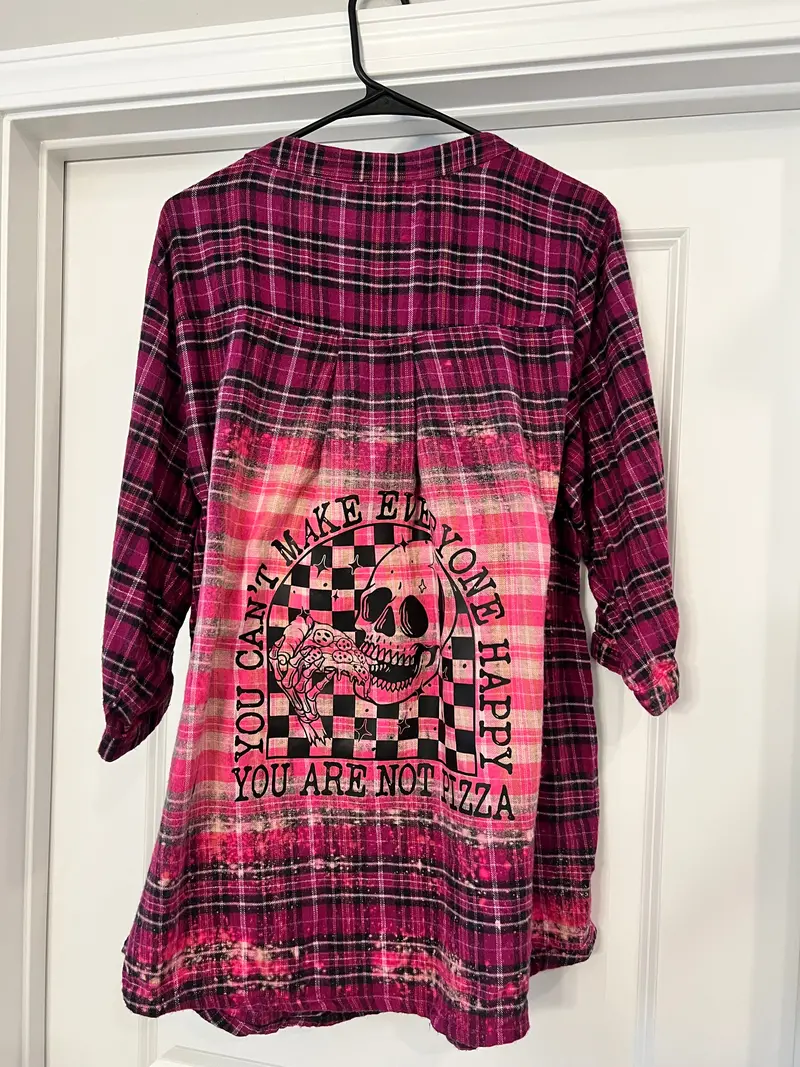 Humorous 'You Can’T Make Everyone Happy' Flannel Shirt 1