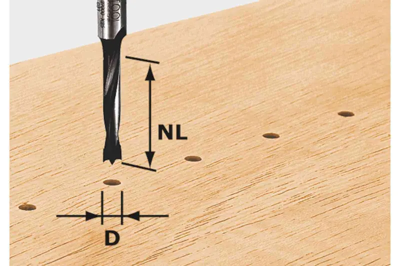 Hw Dowel Drill Bit Ø3/16″ For Festool Of 900–1400 Router Systems 1