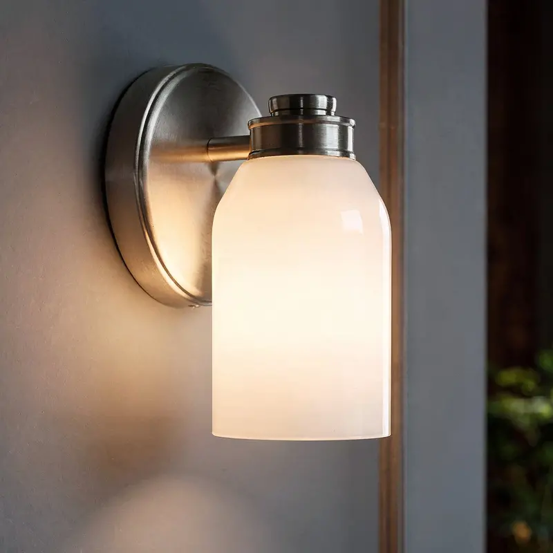 Inverly Collection Brushed Nickel Wall Sconce – 8.25" Tall Modern Indoor Accent Light 1