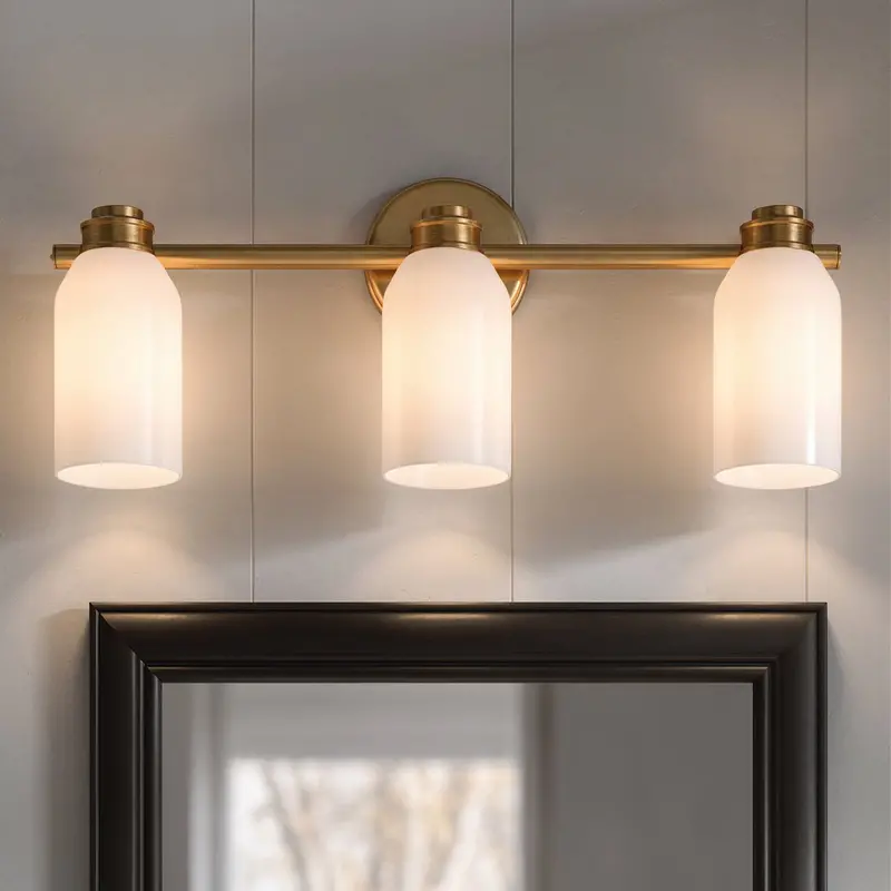 Inverly Collection Champagne Bronze Bath Light – 24.25" Wide Modern Bathroom Vanity Light 1