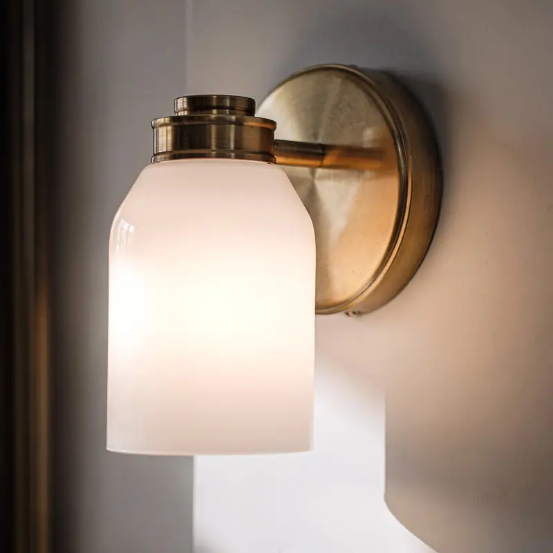 Inverly Collection Champagne Bronze Wall Sconce – Elegant 8.25" Indoor Decorative Light 1