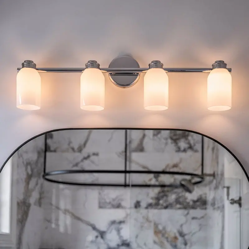 Inverly Collection Chrome Modern Bath Light – 32" Wide 1
