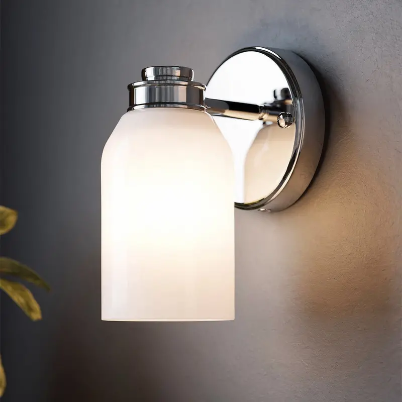 Inverly Collection Chrome Wall Sconce – Sleek 8.25" Modern Indoor Accent Fixture 1