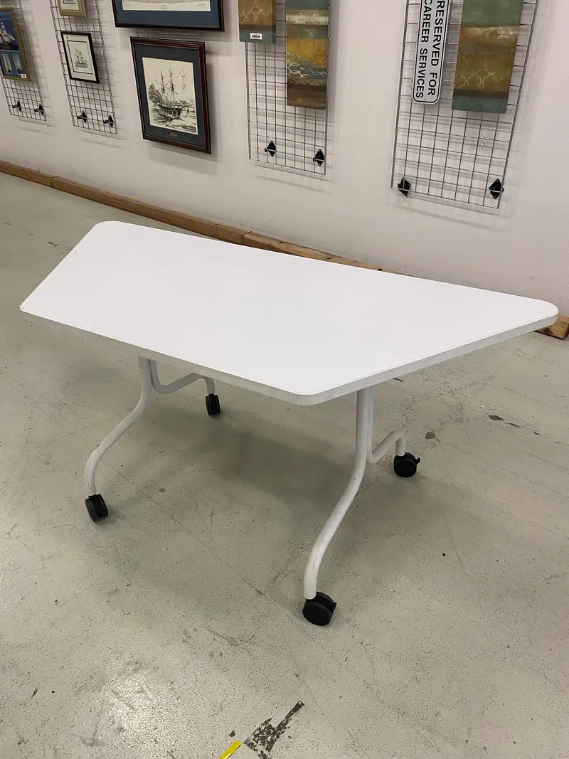 Irregular-Shaped Mobile Work Table 1