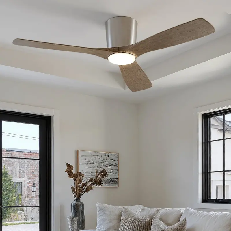 Isalyn Brushed Nickel Contemporary Ceiling Fan – 54" Indoor Fan With Sleek Finish 1