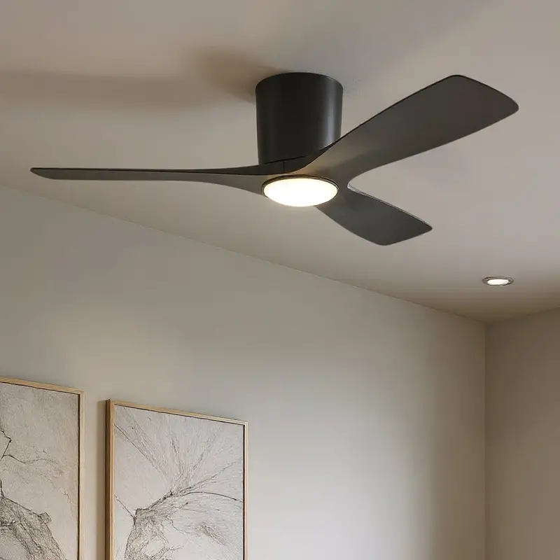 Isalyn Satin Black 48" Contemporary Indoor Ceiling Fan – Minimalist Finish 1