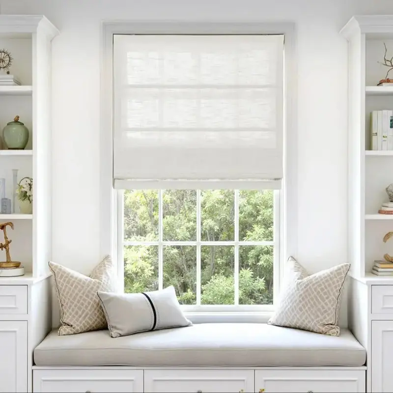 Jawara Linen-Cotton Cordless Roman Shade – Plus Size 1