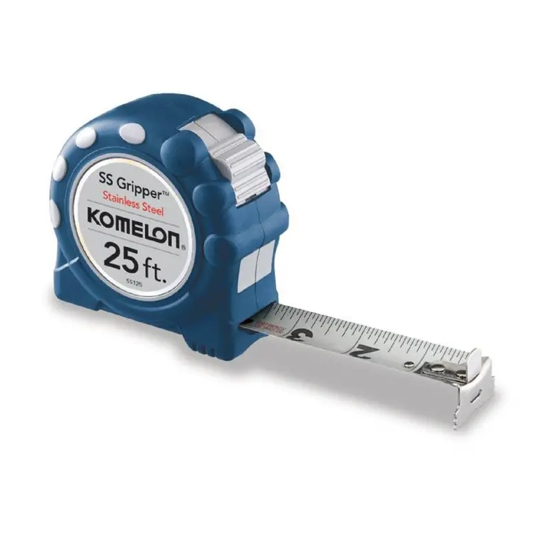 Komelon Stainless Steel Gripper Tape Measure – Corrosion-Resistant, Heavy-Duty Build