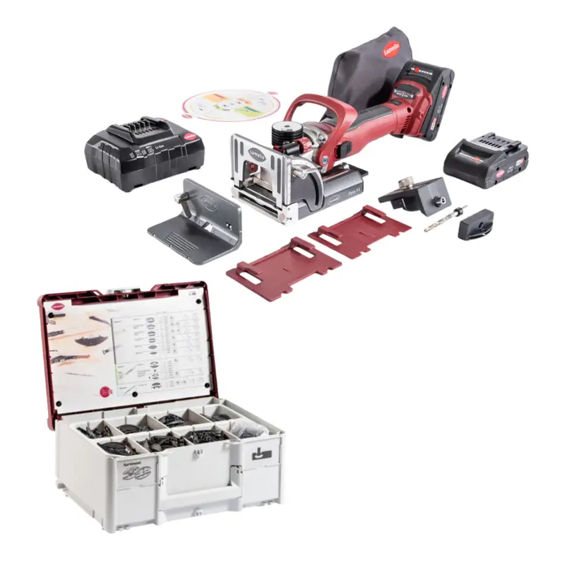Lamello Zeta P2 Cordless Biscuit Joiner Kit – Diamond Blade + Basic P-System Connectors 1