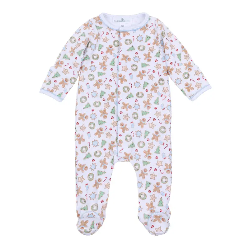 Light Blue Frosted Wonderland Footie Bodysuit 1