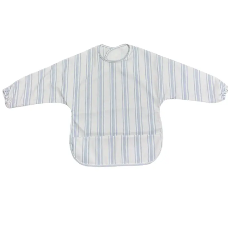 Light Blue Stripe Catch-All Bib – Minimalist Storage Accessory 1
