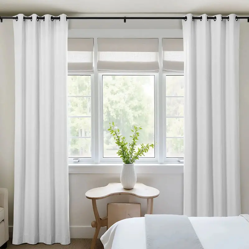 Lila 100% Blackout Drape With Modern Grommet Top 1