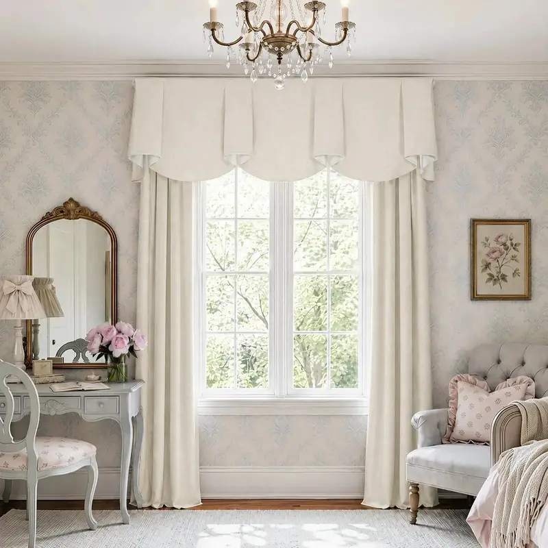 Liz Board-Mounted Sheffield-Style Linen Valance 1