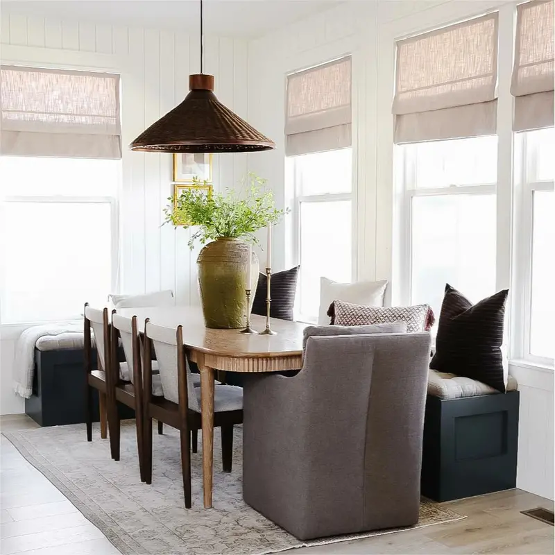 Liz Linen Roman Shades With Loop Cord Lift 1