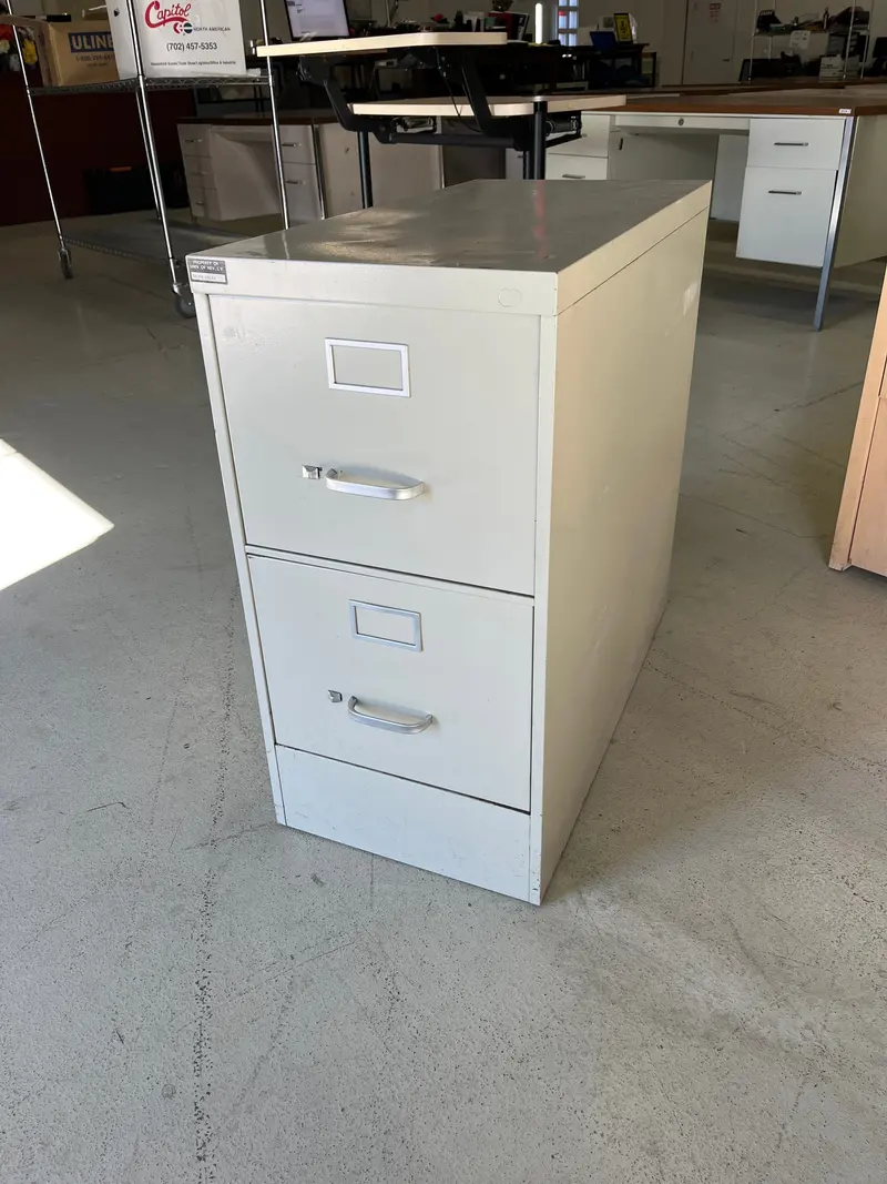 Locking 2-Drawer File Cabinet For Letter-Size Documents – Steel Construction 1
