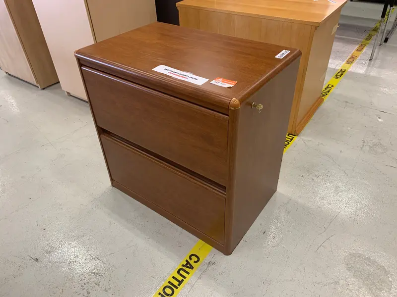 Locking Two-Drawer Lateral File Cabinet With Key Security 1
