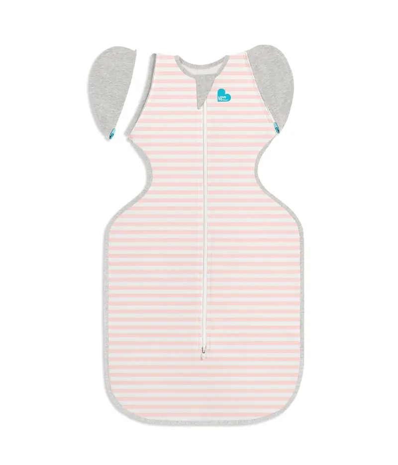 Love To Dream Pink Stripe Transition Swaddle – Breathable Sleep Aid 1