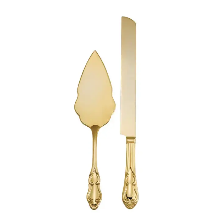 Luxe Gold-Plated Cake Knife And Serving Set 1