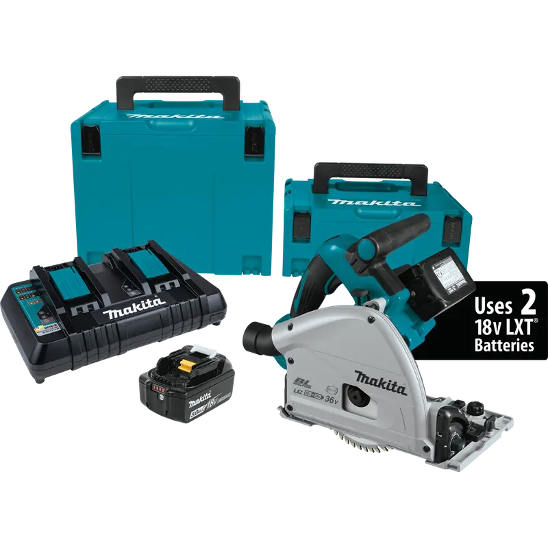 Makita Xps01Ptj 36V Lxt Brushless 6-1/2" Plunge Circular Saw Kit – Mk8 1