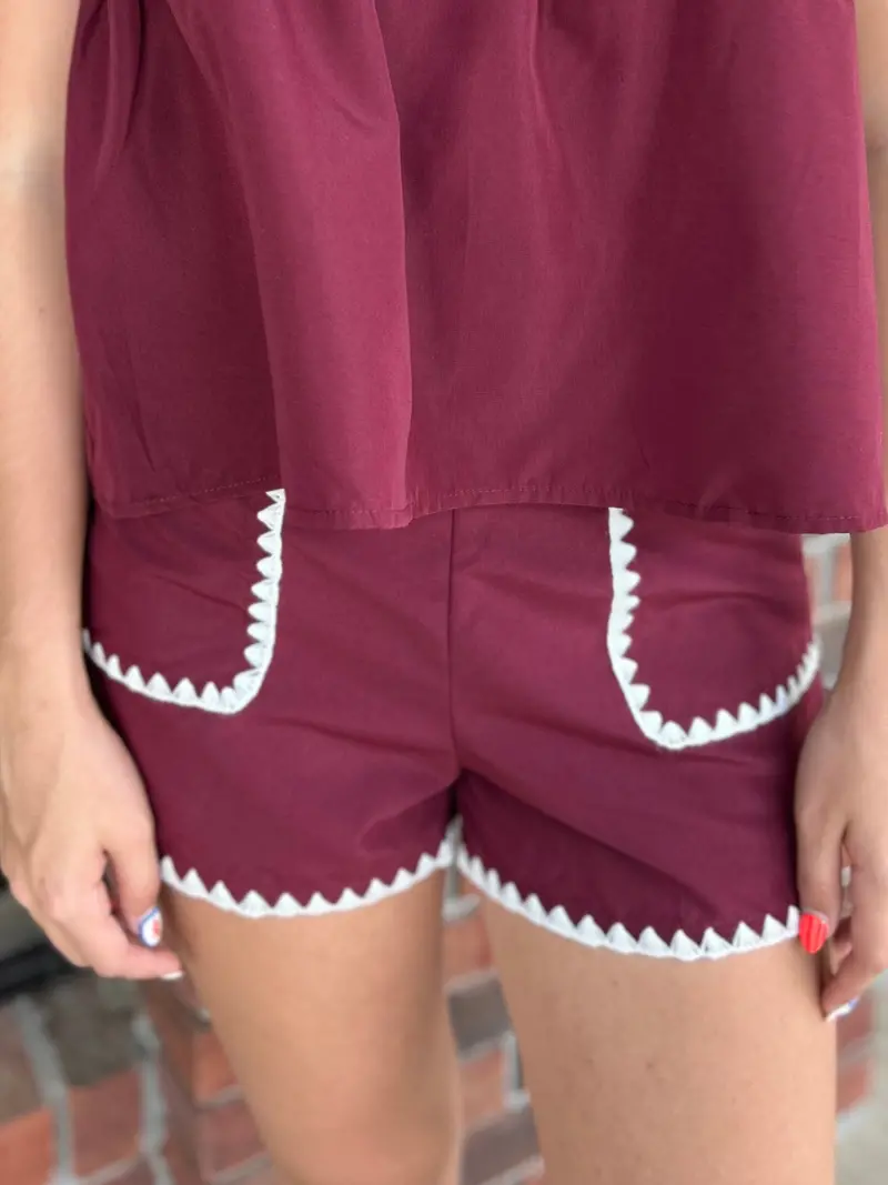 Maroon Shorts Featuring Modern Junction-Inspired Cut 1