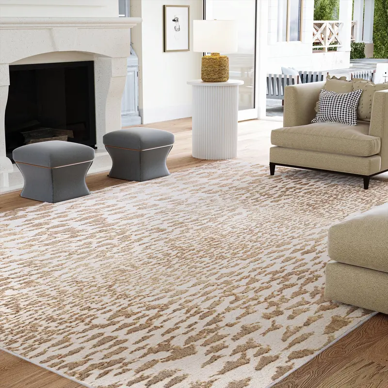 Medium-Pile Power-Loomed Synthetic Area Rug – Balanced Comfort & Resilience 1