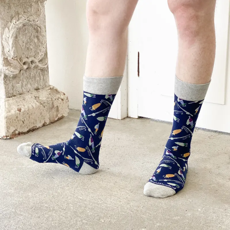 Men'S Fishing Lure–Printed Athletic Socks 1