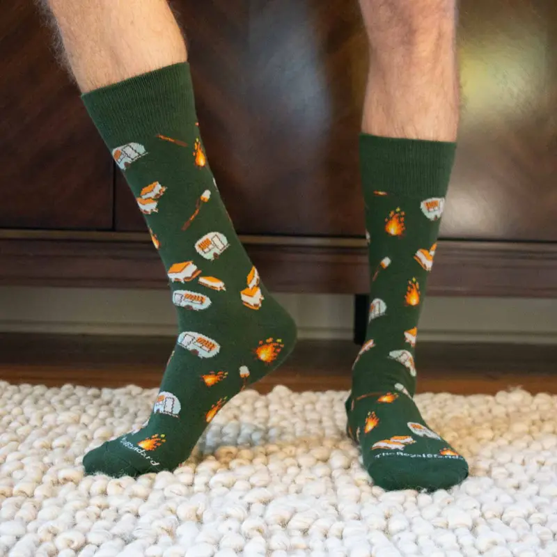 Men’S Outdoor-Inspired Camping Crew Socks 1