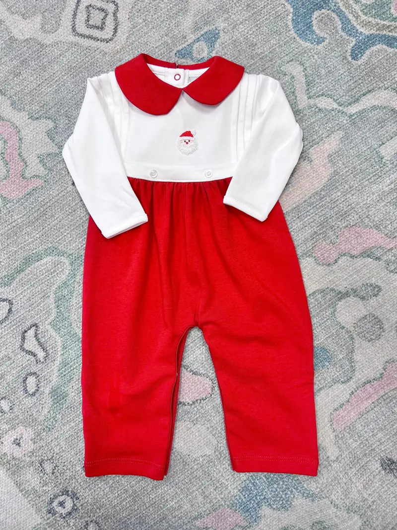 Mini St. Nick Yoke-Onesie With Long Sleeves 1
