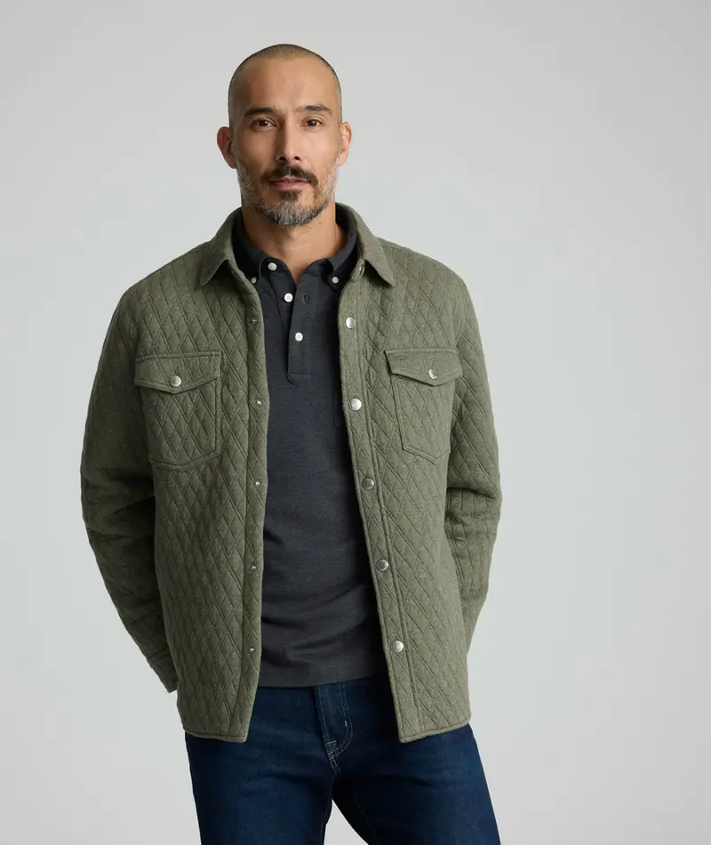 Modern Quilted Shirt-Jacket Style Layer 1