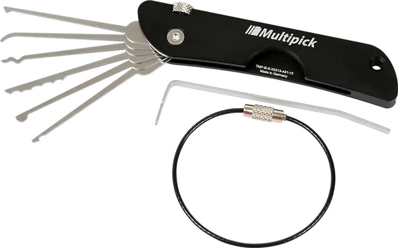 Multipick Jacknife Blackline Edition – Compact Pocket-Sized Lock Pick Set 1