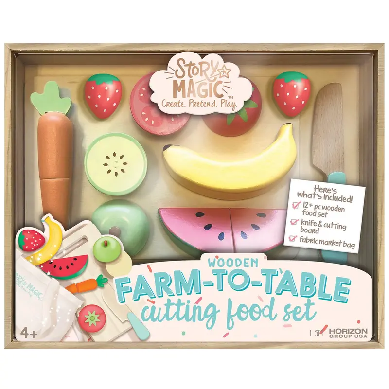 Natural Wooden Pretend Food Set 1