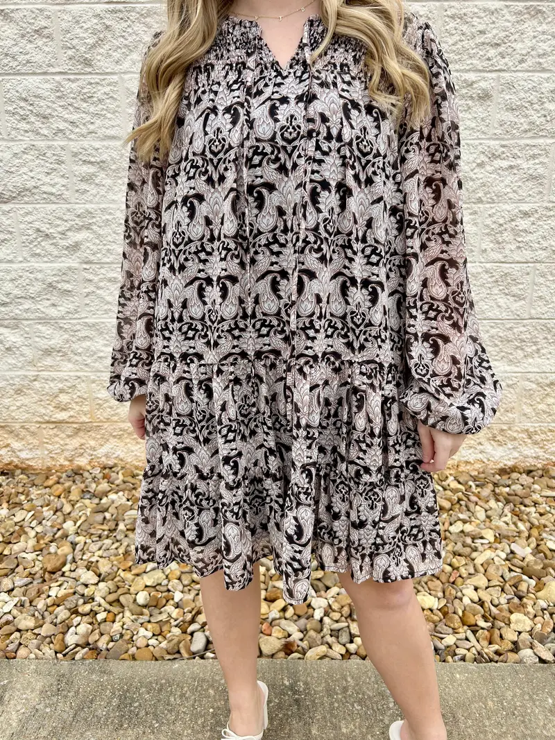 Night To Remember Black Printed Evening Dress 1