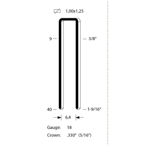Omer 18-Gauge 1/4-Inch Crown Staples – 5,000-Pack (Model O90/*****) 1